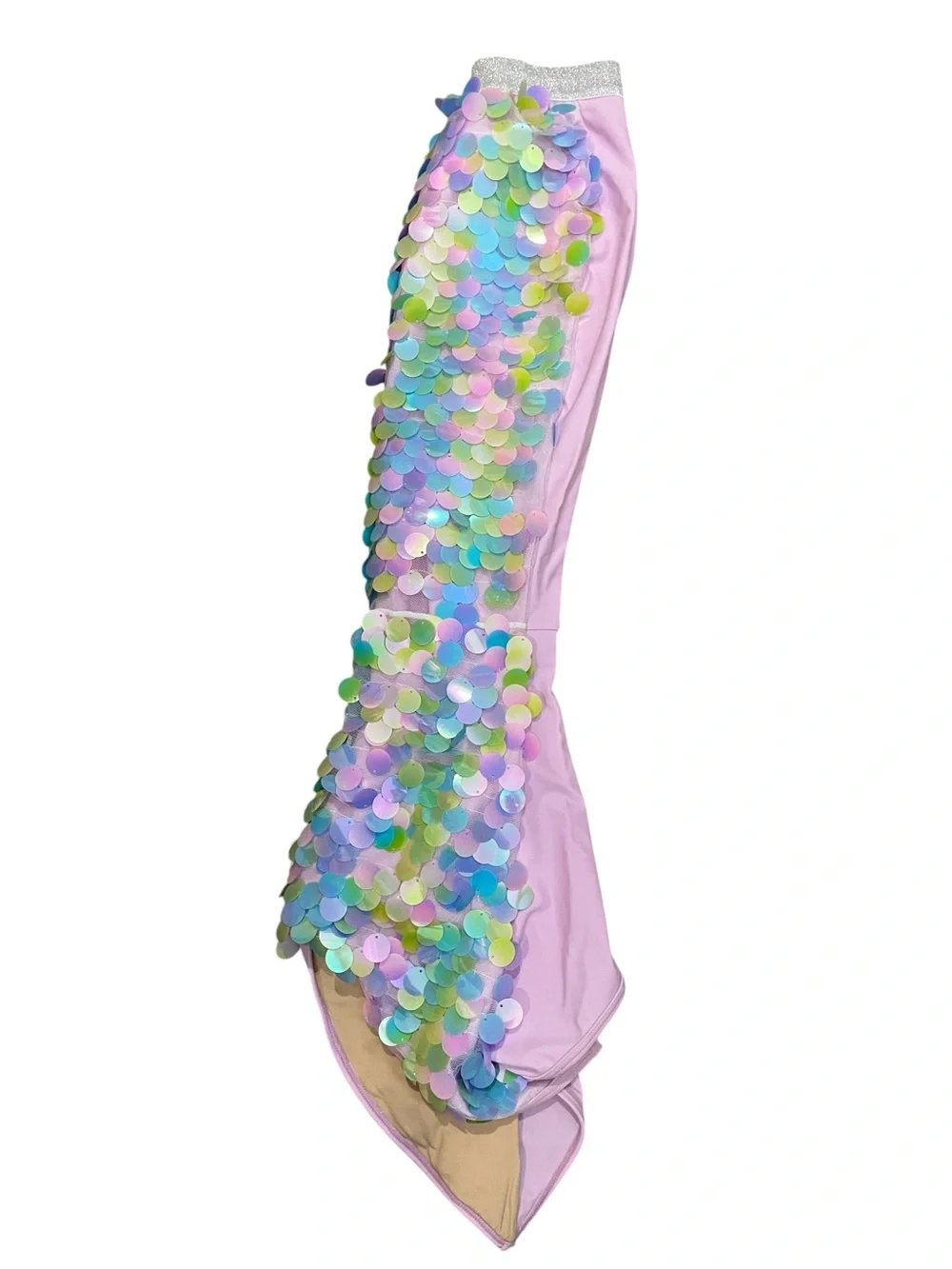 🧜‍♀️ Girls Pink Mermaid Sequin Swimsuit & Matching Mermaid Tail Set